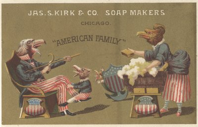 American Family, reklama firmy James Kirk & Co. Soap Makers, ok.1880 autorstwa American School