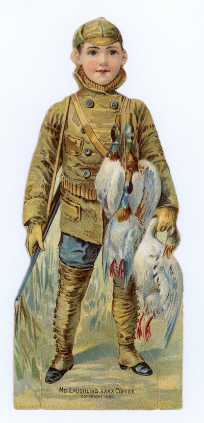 Amerykański chłopak, strzelający do gry autorstwa American School