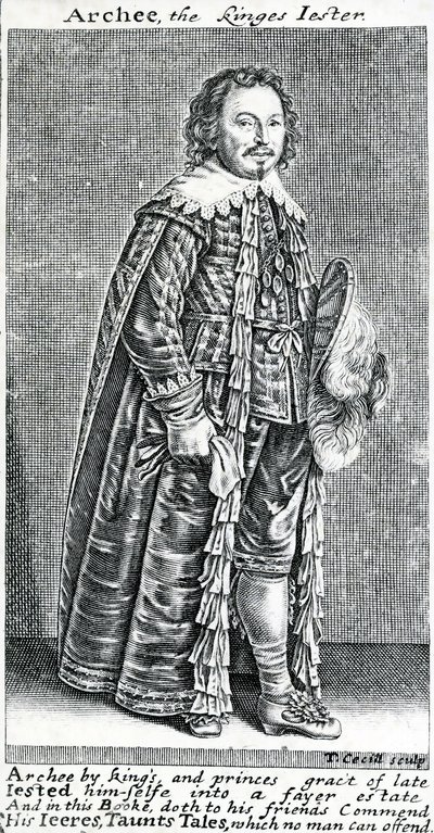 Archee, błazen królów, portret Archibalda Armstronga, autorstwa Thomasa Cecilla, 1639-1640 autorstwa American School