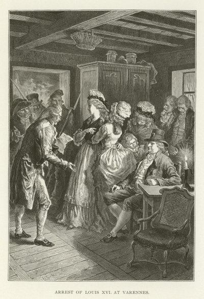Aresztowanie Ludwika XVI w Varennes autorstwa American School