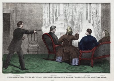 Zamach na prezydenta Lincolna, Teatr Forda, Waszyngton, 14 kwietnia autorstwa American School