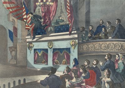 Zabójstwo prezydenta Abrahama Lincolna, c.1865 autorstwa American School