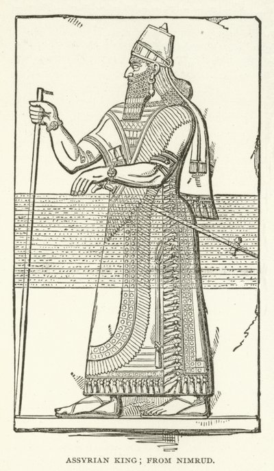 asyryjski król; od Nimrud autorstwa American School