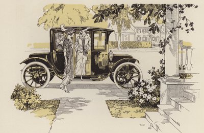 Ilustracje linii samochodów, przed I wojną światową (litografia) autorstwa American School