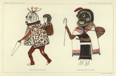 Awatobi Soyok Taka, Awatobi Soyok Wuqti (kolorowa litografia) autorstwa American School