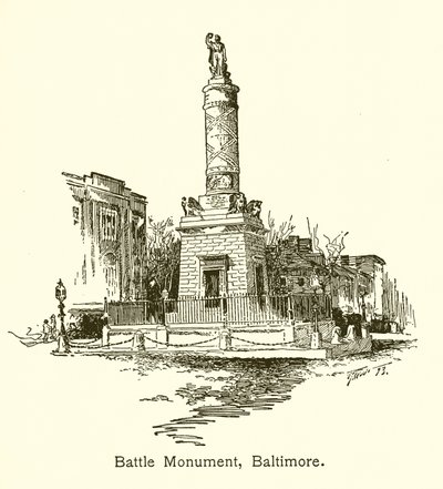 Pomnik bitwy, Baltimore autorstwa American School