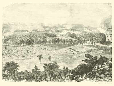 Bitwa pod Gettysburgiem, szczyt Little Round Top, 2 lipca, lipiec 1863 autorstwa American School
