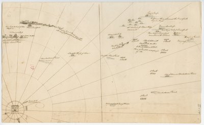 Plan bitwy o oblężenie portu w Bostonie, c.1775-1776 autorstwa American School
