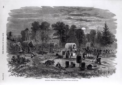 Brygada Blenkera osłaniająca odwrót w pobliżu Centreville, lipiec 1861 r., z "Harper