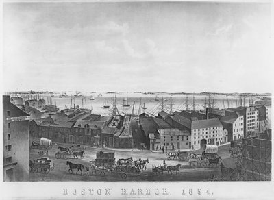Port w Bostonie, 1854 autorstwa American School
