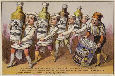 Chłopcy niosący produkty John Moir and Son, Londyn autorstwa American School