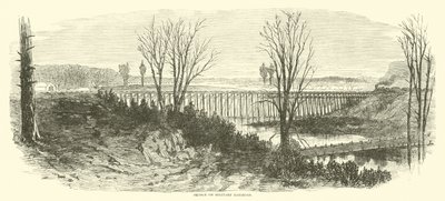Most na Kolei Wojskowej, marzec 1865 autorstwa American School