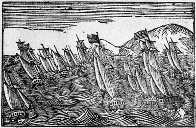 Genialne zwycięstwo marynarki wojennej, ilustracja burtowa autorstwa American School