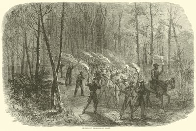 Wprowadzanie więźniów nocą, sierpień 1864 r. autorstwa American School