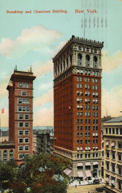 Budynek Broadway i Chambers, Nowy Jork, ok. 1900-09 autorstwa American School