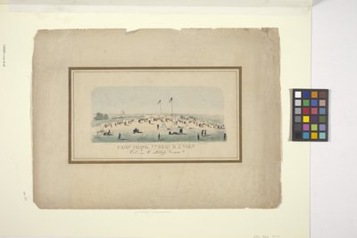 Camp Chase, 7 Regt., RI tomy. (litografia ręcznie kolorowana) autorstwa American School