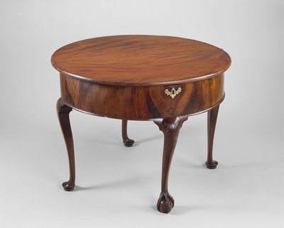 Stół do kart, ok. 1760-1780 (mahoń; sosna, biały dąb i klon) autorstwa American School