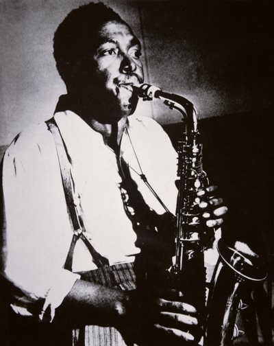 Charlie Parker (1920-55) (zdjęcie czarno-białe) autorstwa American School
