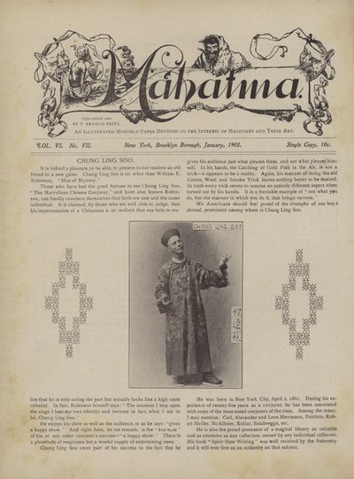 Chung Ling Soo, alias William E Robinson, Człowiek z Tajemnicy (lito) autorstwa American School