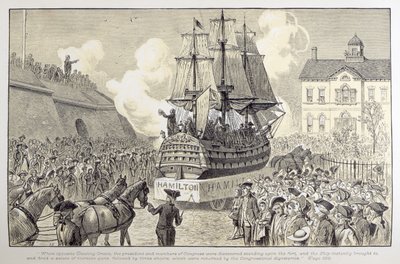 Parada i uroczystość kongresowa, c.1790 autorstwa American School