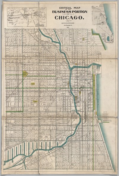 Krytyczna mapa biznesowej części Chicago autorstwa American School