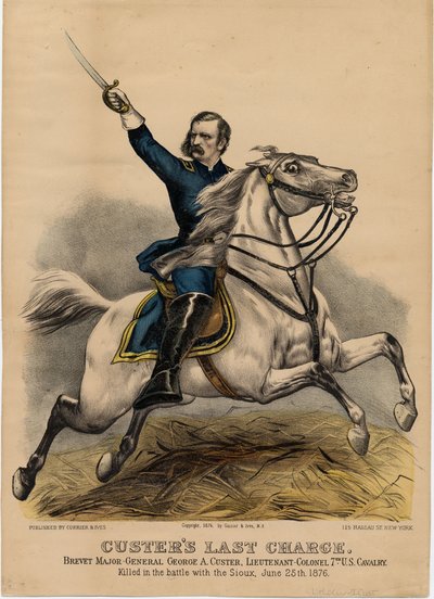 Custers ostatnie oskarżenie, wyd. autorstwa Currier i Ives, 1876 autorstwa American School