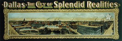 „Dallas: Miasto wspaniałych rzeczywistości”, billboard (kolor lito) autorstwa American School