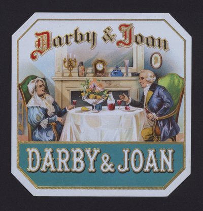 Darby and Joan, etykieta cygara (chromolitho) autorstwa American School