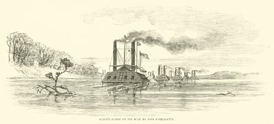 Flota Daviss w drodze do Farraguts, lipiec 1862 r. autorstwa American School