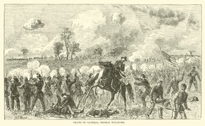 Śmierć generała Thomasa Williamsa, sierpień 1862 autorstwa American School