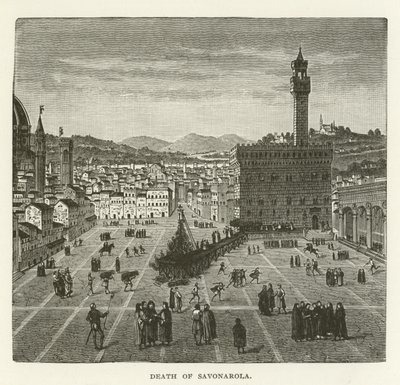 Śmierć Savonaroli autorstwa American School