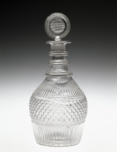 Karafka i korek, c. 1820-1840 (szkło bezołowiowe) autorstwa American School