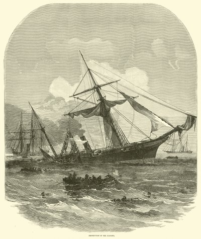 Zniszczenie Alabamy, czerwiec 1864 autorstwa American School
