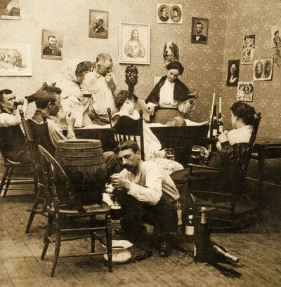 Fragment z McCarthys Wake (część 1), 1899 (stereograf) autorstwa American School