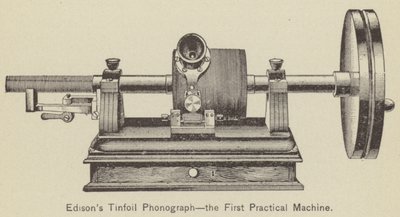 Edisona Tinfoil Phonograph, pierwsza praktyczna maszyna (grawerowanie) autorstwa American School