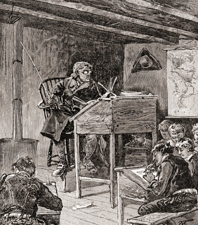 Oświata w XVIII i XIX w., z „Dziejów naszego kraju”, wyd. 1905 (drzeworyt) autorstwa American School