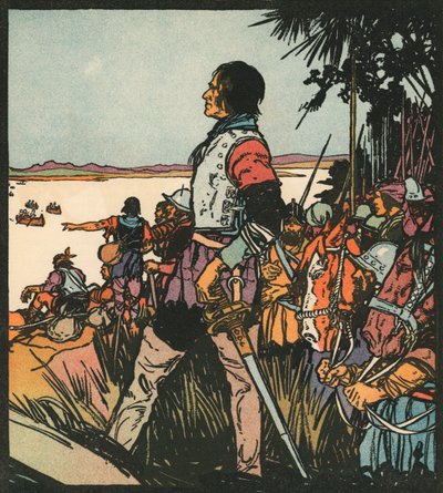 Odkrywcy: Hernando De Soto nad rzeką Missisipi autorstwa American School