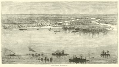 Flota federalna w Mobile Bay, sierpień 1864 r autorstwa American School