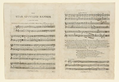 Pierwsze wydanie nut do „The Star Spangled Banner. A Pariotic autorstwa American School