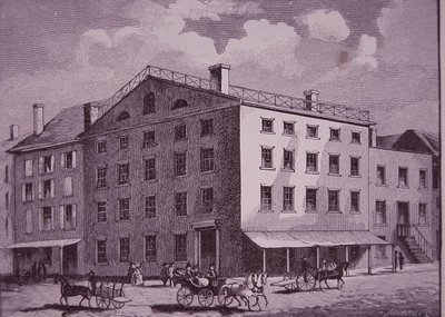 Fraunces Tavern, Nowy Jork (grawerowanie) autorstwa American School