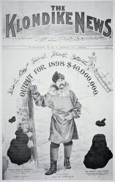 Przednia okładka „The Klondike News” autorstwa American School