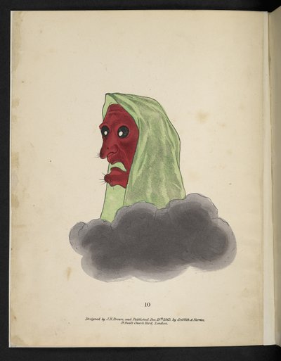 Frontispiece, Widmo o czerwonej twarzy, ze „Spectropia”, autorstwa J.H. brązowy autorstwa American School