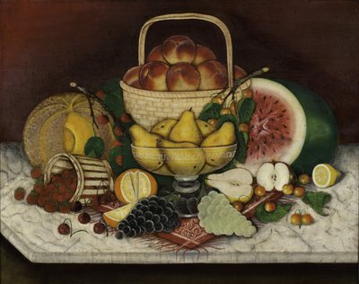 Owoce na marmurze, 1865 autorstwa American School