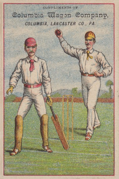 Gra w krykieta (chromolitho) autorstwa American School