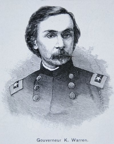 General Gouverneur Kemble Warren (1830-82) (grawerowanie) autorstwa American School