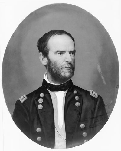 Ogólne William Sherman, c.1865 (grawerowanie) autorstwa American School