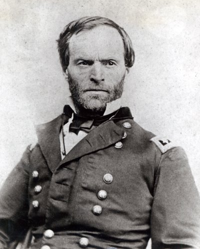 Generał William Tecumseh Sherman (1820-91) autorstwa American School