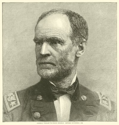 Generał William Tecumseh Sherman w stanie spoczynku 1 listopada 1883, maj 1864 autorstwa American School