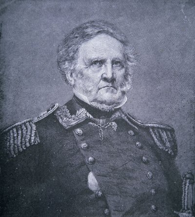Generał Winfield Scott (1786-1866) (grawerowanie) autorstwa American School