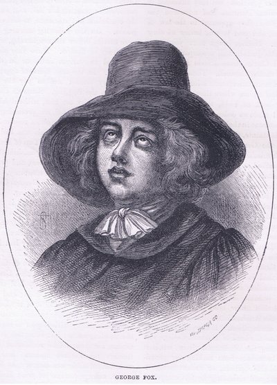 George Fox 1651, ilustracja z pubu Cassells History of the United States. autorstwa Pettera i Galpina c.1890 autorstwa American School